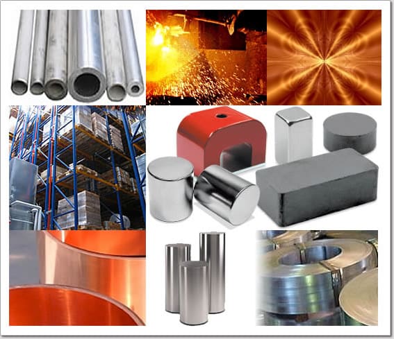 Various metals and metal parts
