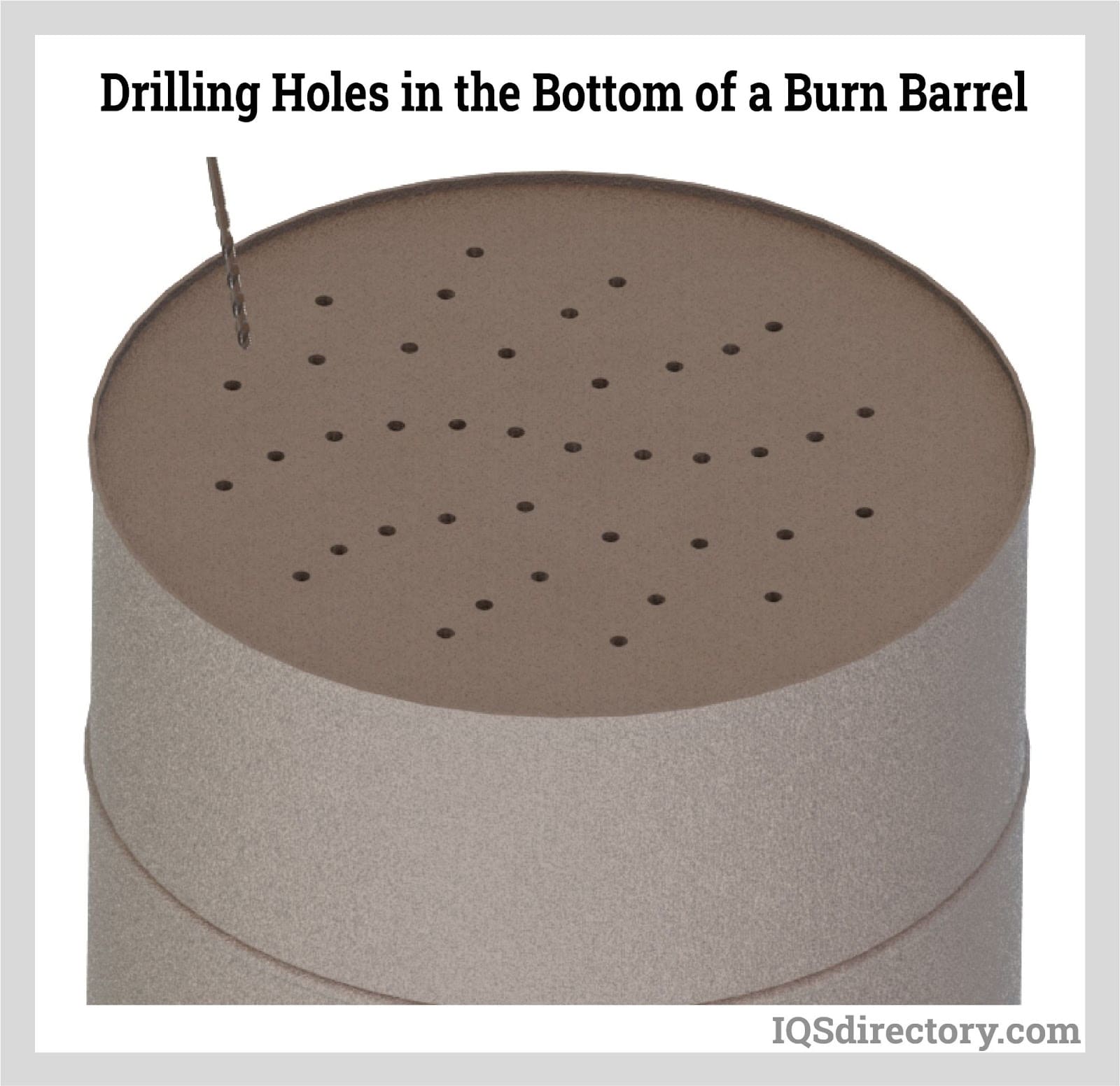 Drilling Holes in the Bottom of a Burn Barrel