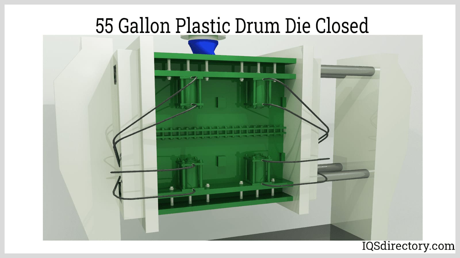 55 Gallon Plastic Drum into Drum Die Closed