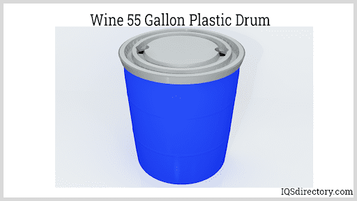 Wine 55 Gallon Plastic Drum