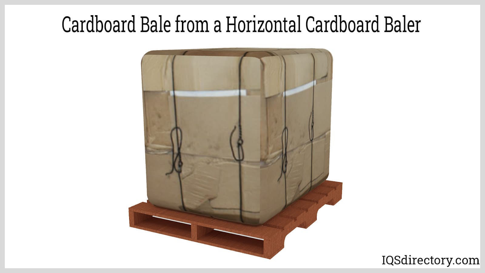 Cardboard Bale from a Horizontal Cardboard Baler