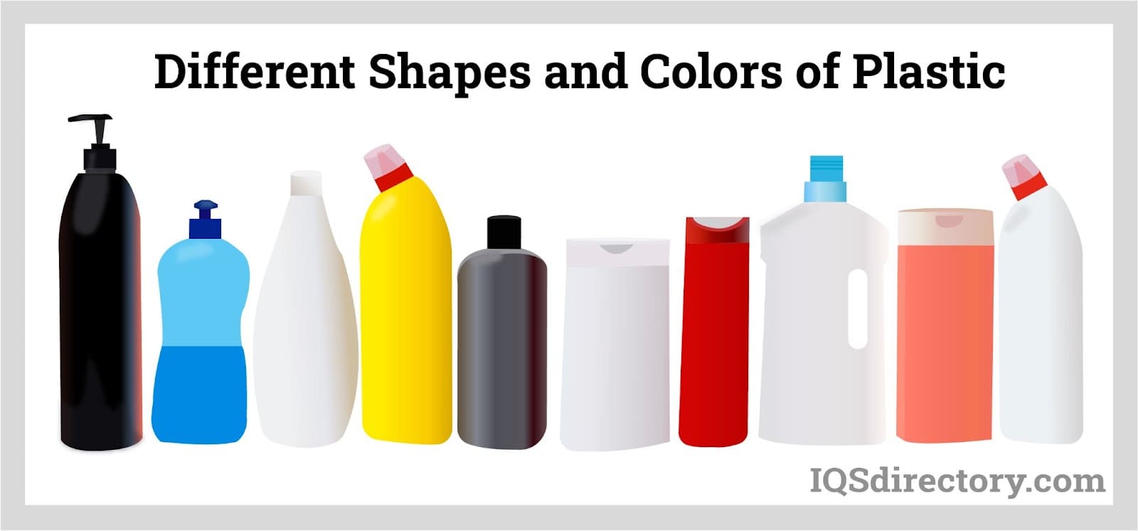Different Shapes and Colors of Plastic