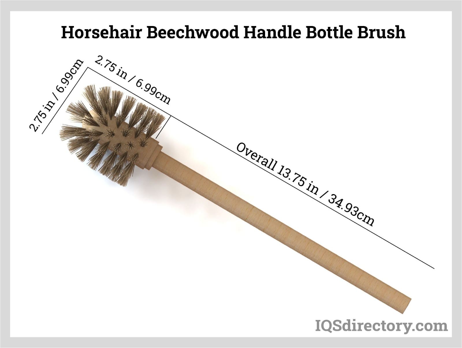 Horsehair Beechwood Handle Bottle Brush