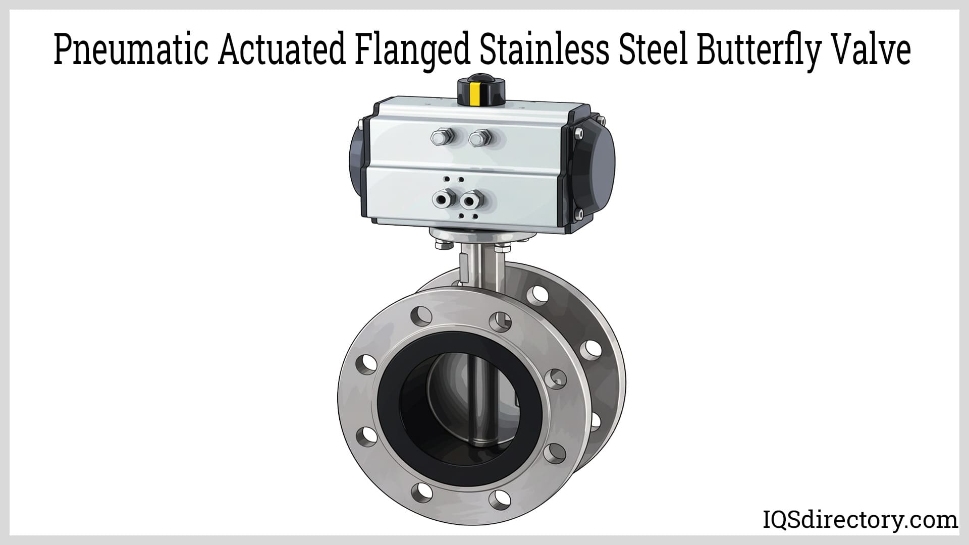 Pneumatic Actuated Flanged Stainless Steel Butterfly Valve