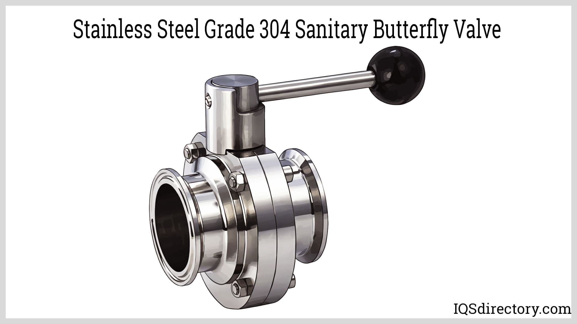 Stainless Steel Grade 304 Sanitary Butterfly Valve