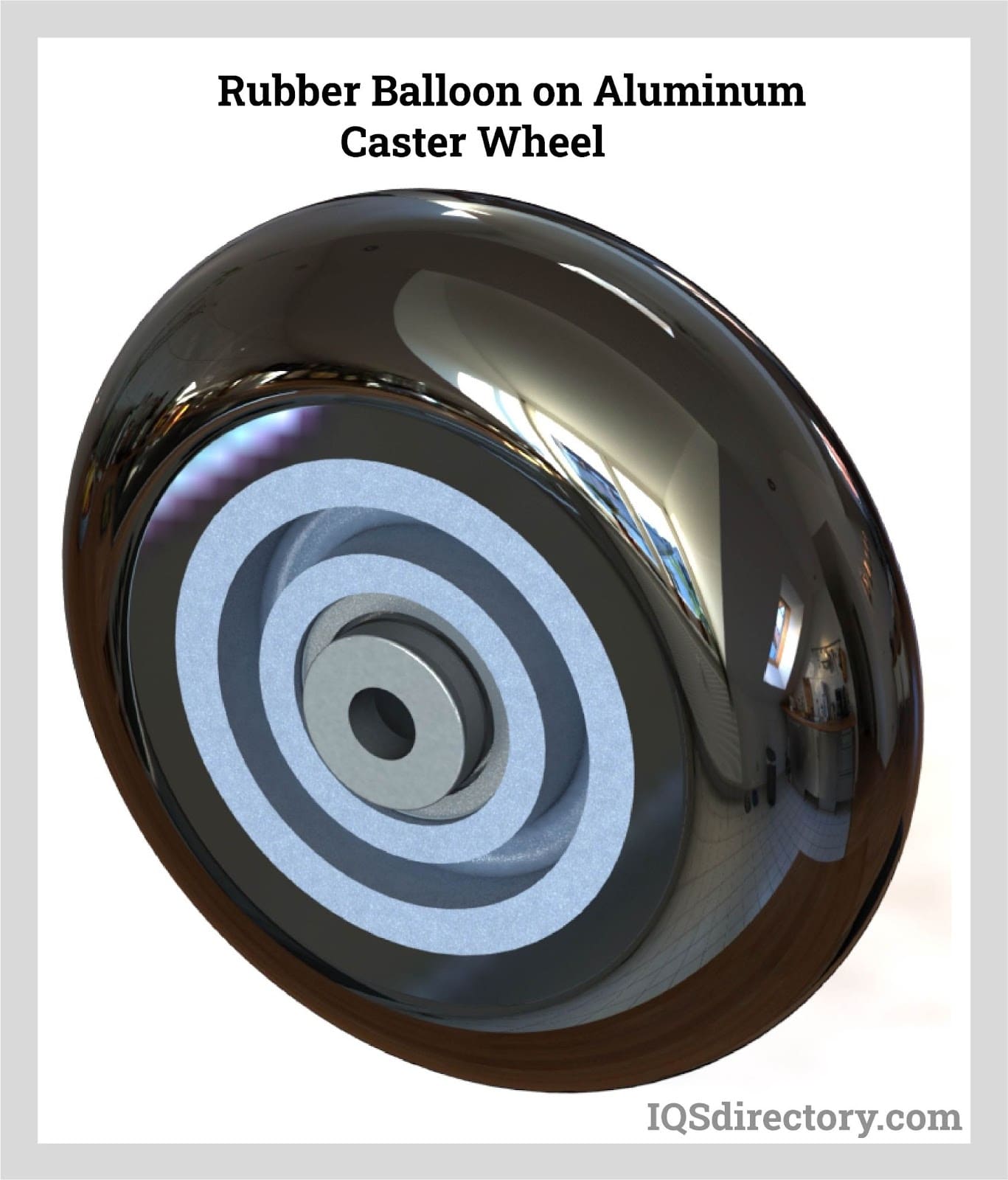 Rubber Balloon on Aluminum Caster Wheel