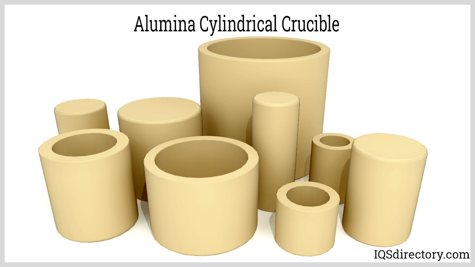 Alumina Cylindrical Crucible