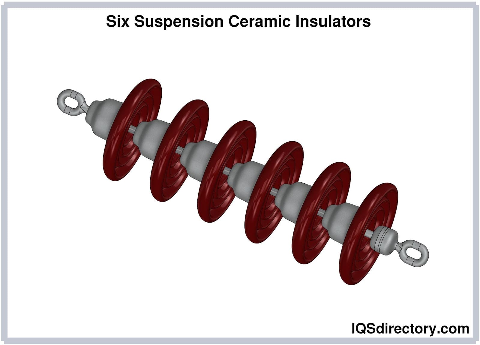 Six Suspension Ceramic Insulators