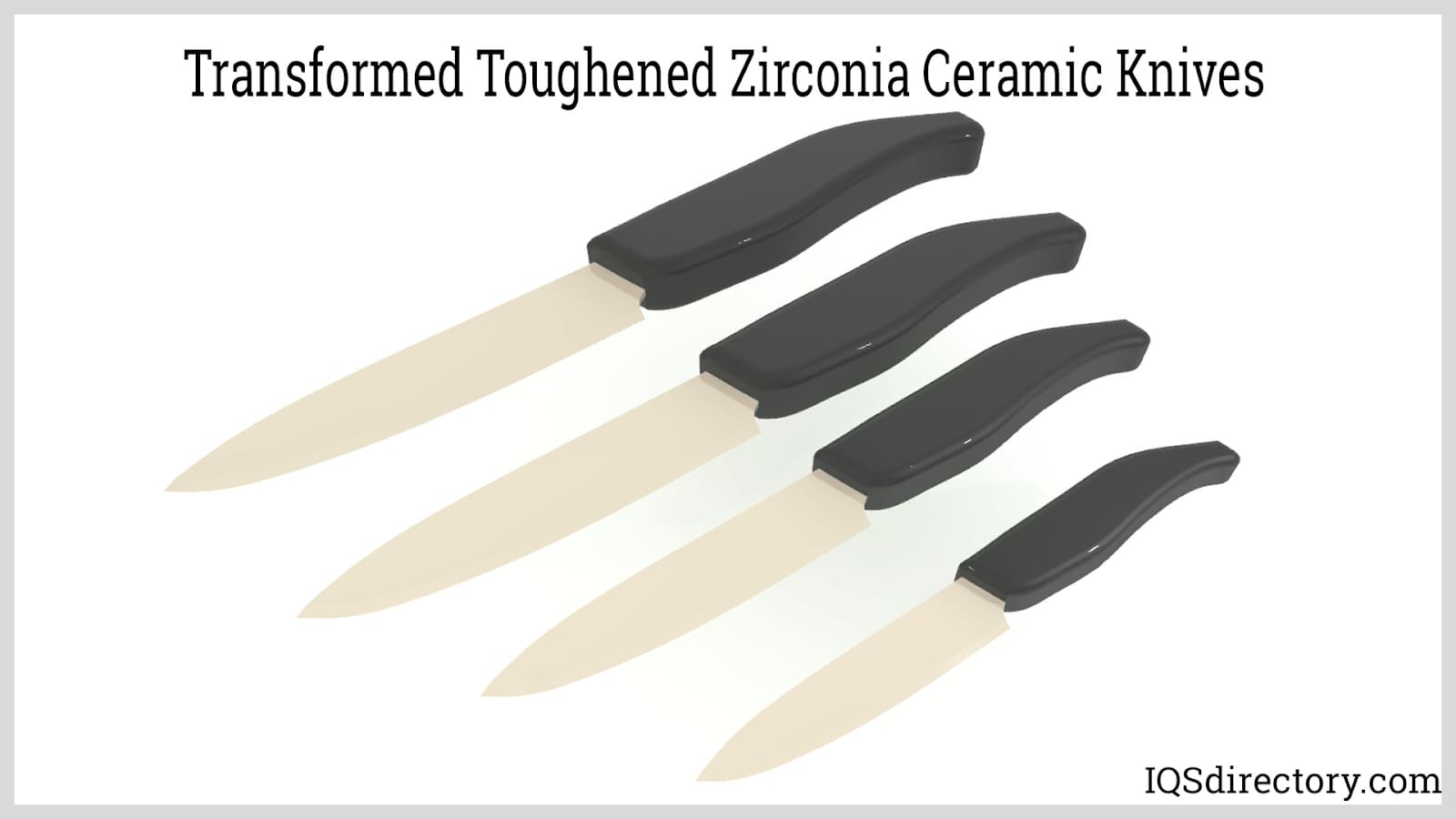 Transformed Toughened Zirconia Ceramic Knives