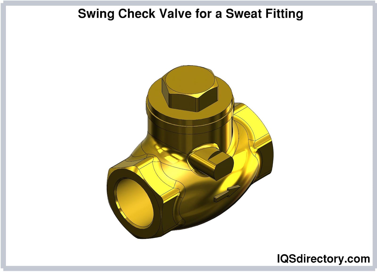 Swing Check Valve for a Sweat Fitting