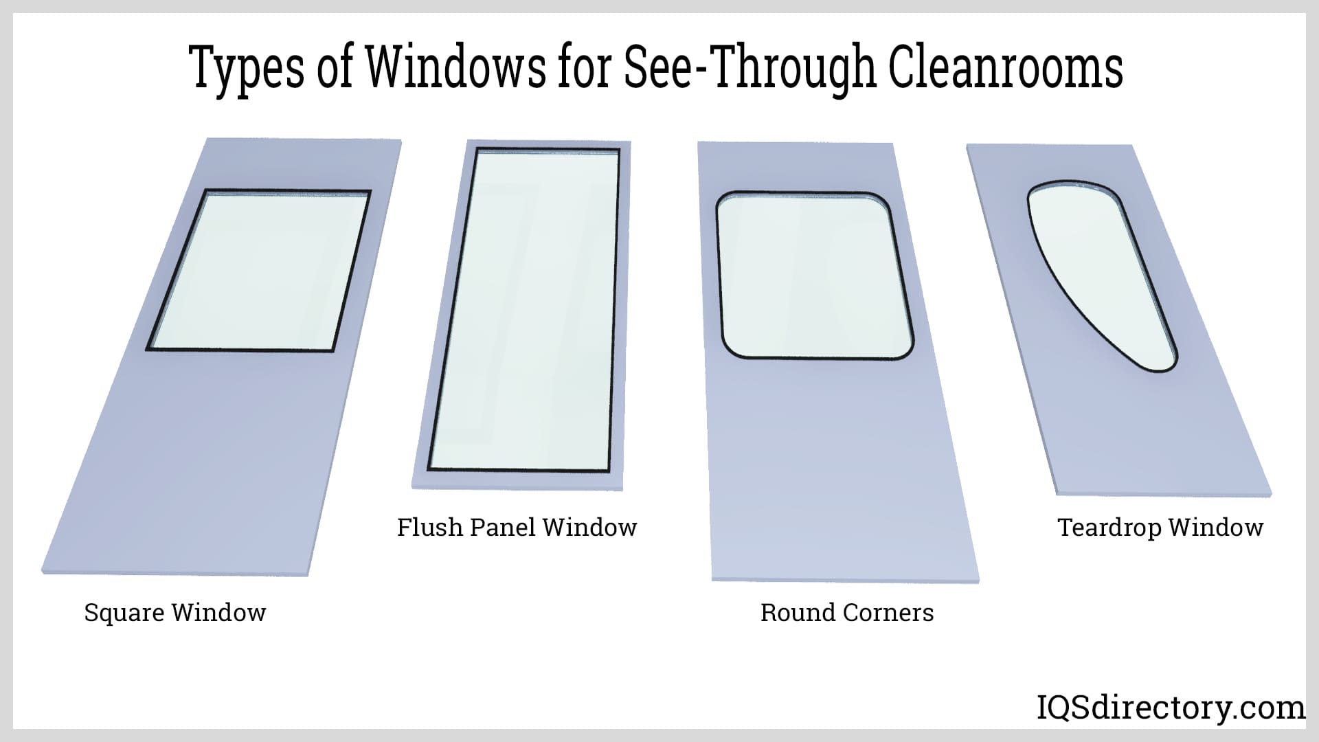 Types of Windows for See-Through Cleanrooms