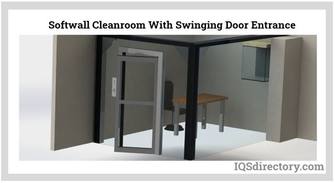 Softwall Cleanroom With Swinging Door Entrance