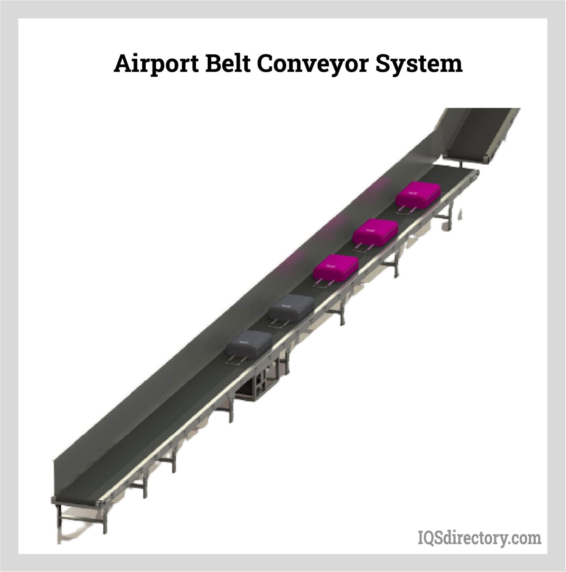  sistema de transporte de correia do aeroporto