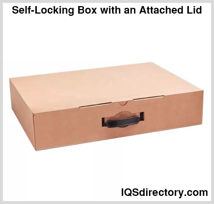 Self Locking Box with an Attached Lid