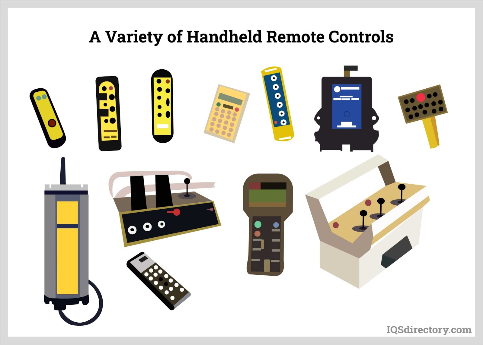 A Variety of Handheld Remote Controls