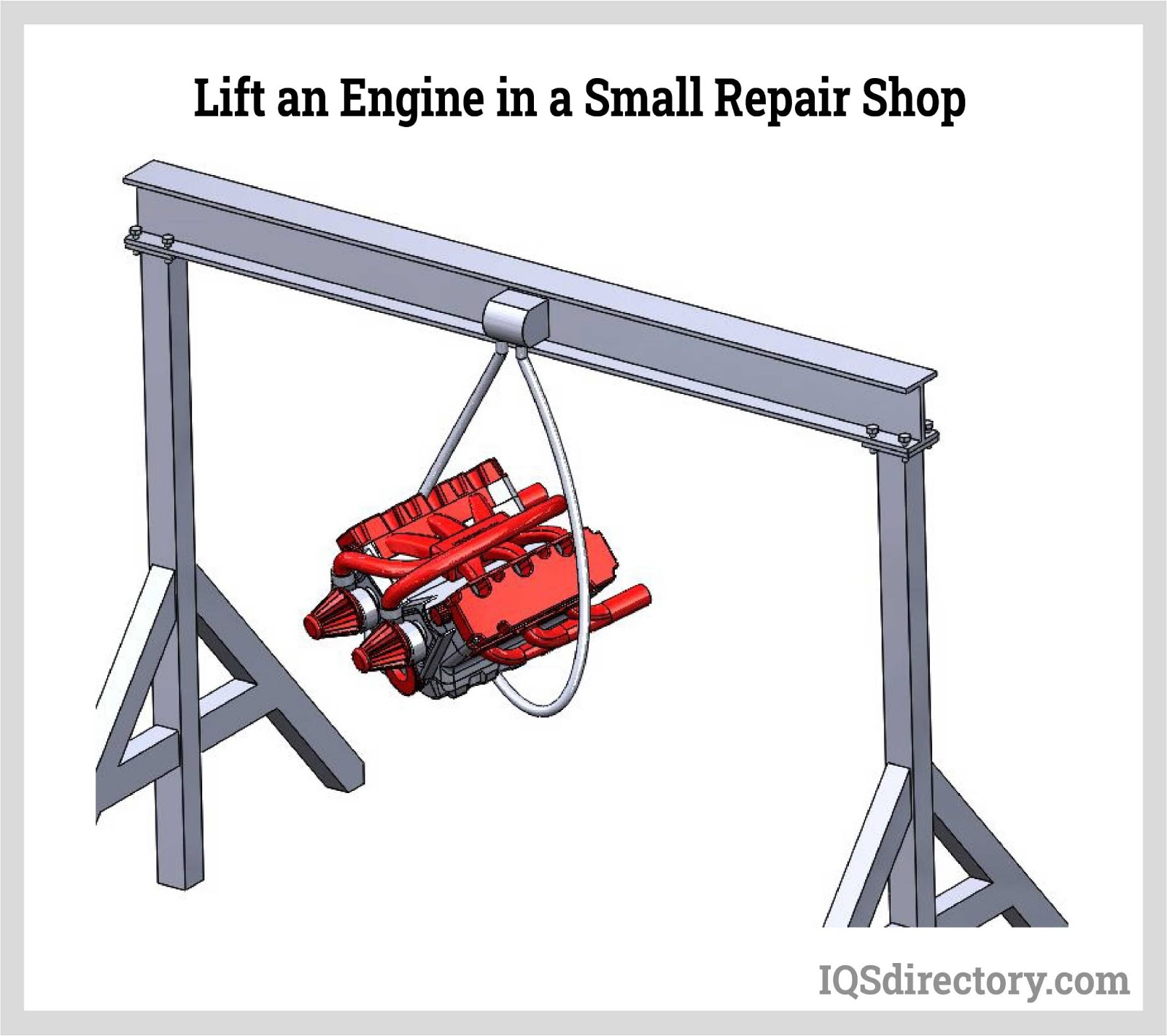 Lift an Engine in a Small Repair Shop