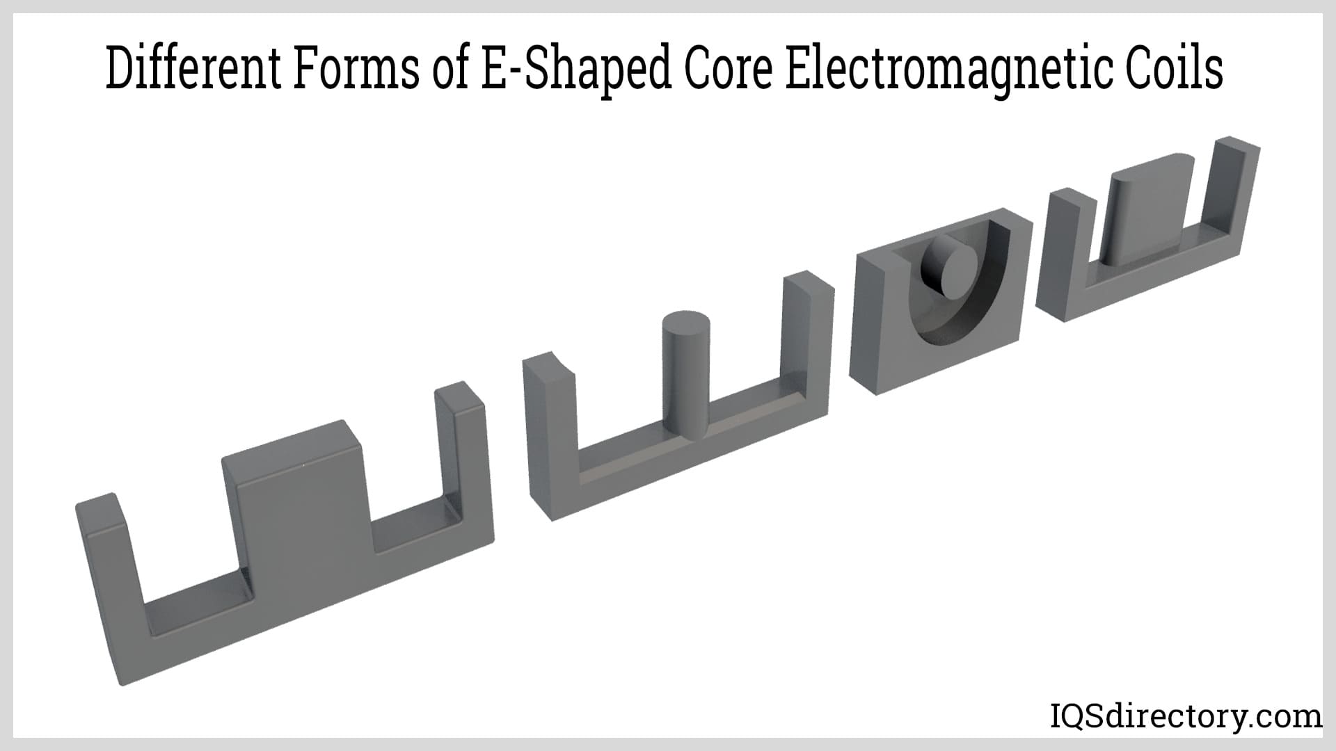 Different Forms of E-Shaped Core Electromagnetic Coils