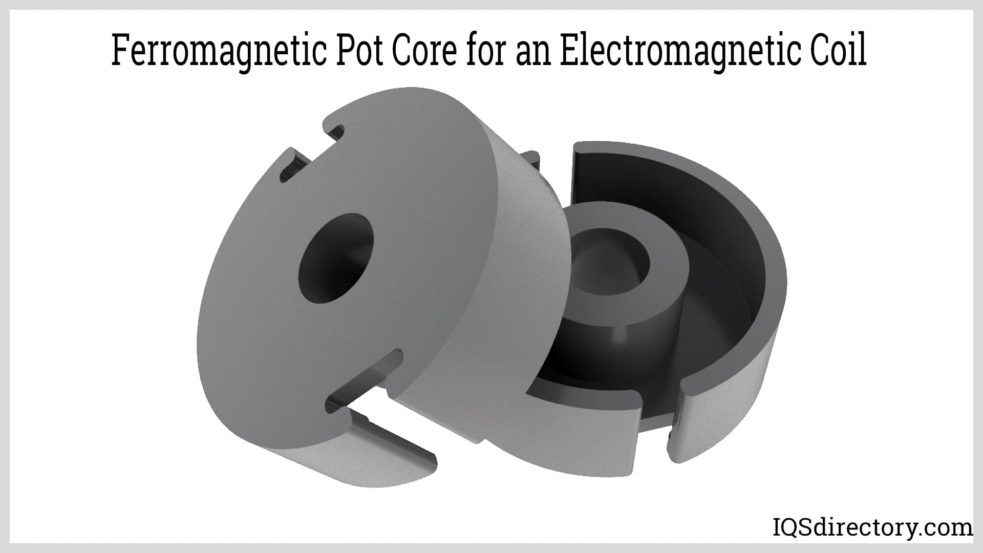 Ferromagnetic Pot Core for an Electromagnetic Coil