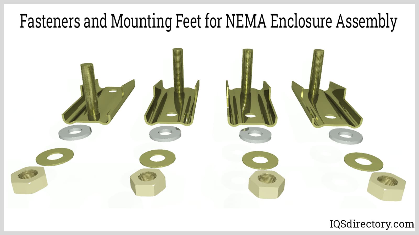Fasteners and Mounting Feet for NEMA Enclosure Assembly