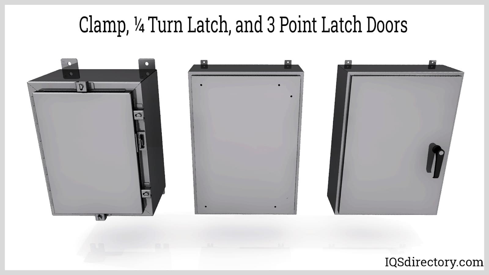 Clamp, ¼ Turn Latch, and 3 Point Latch Doors