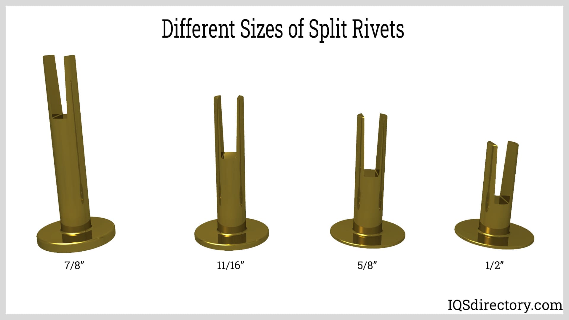 Different Sizes of Split Rivets
