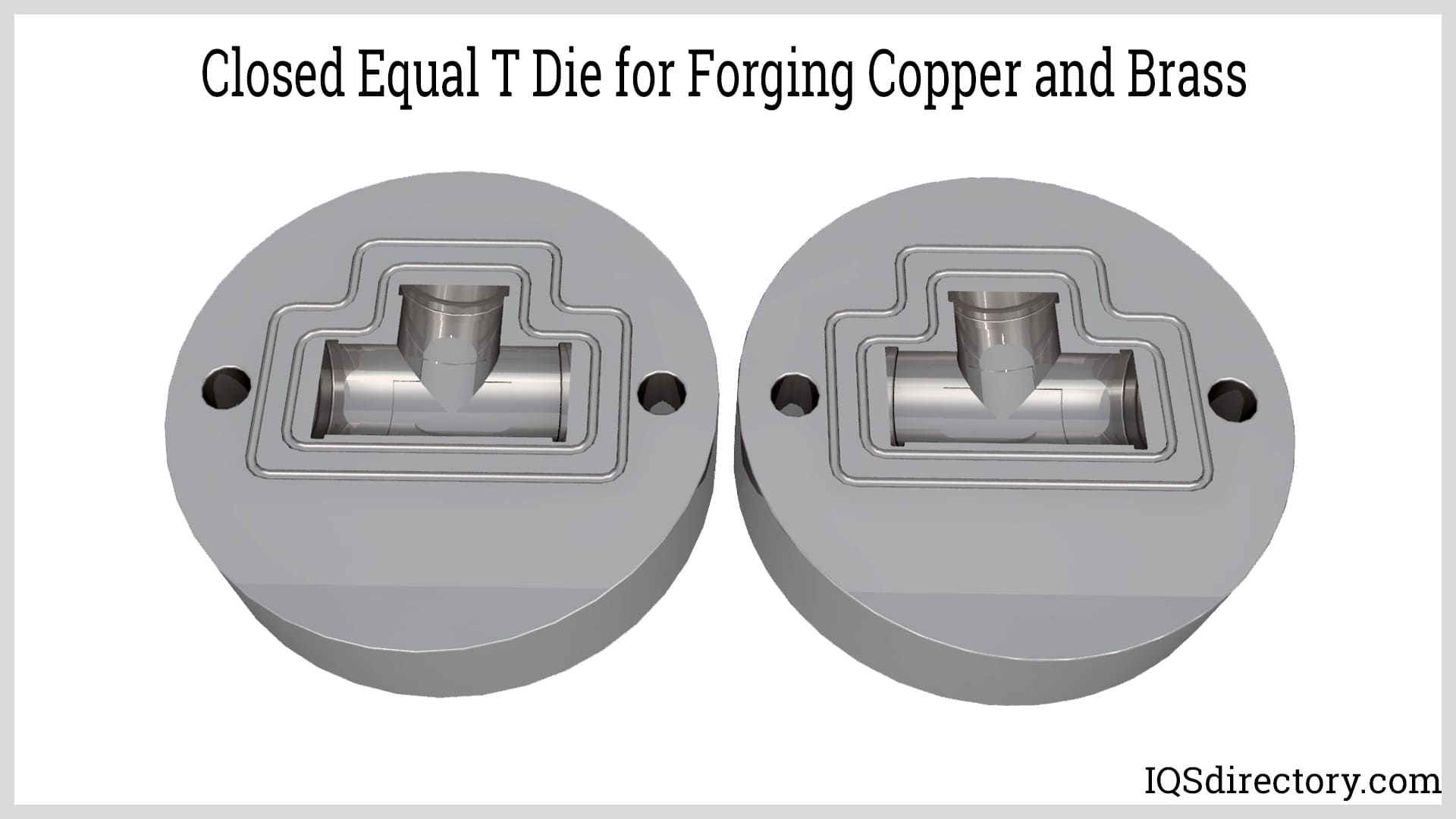 Closed Equal T Die for Forging Copper and Brass