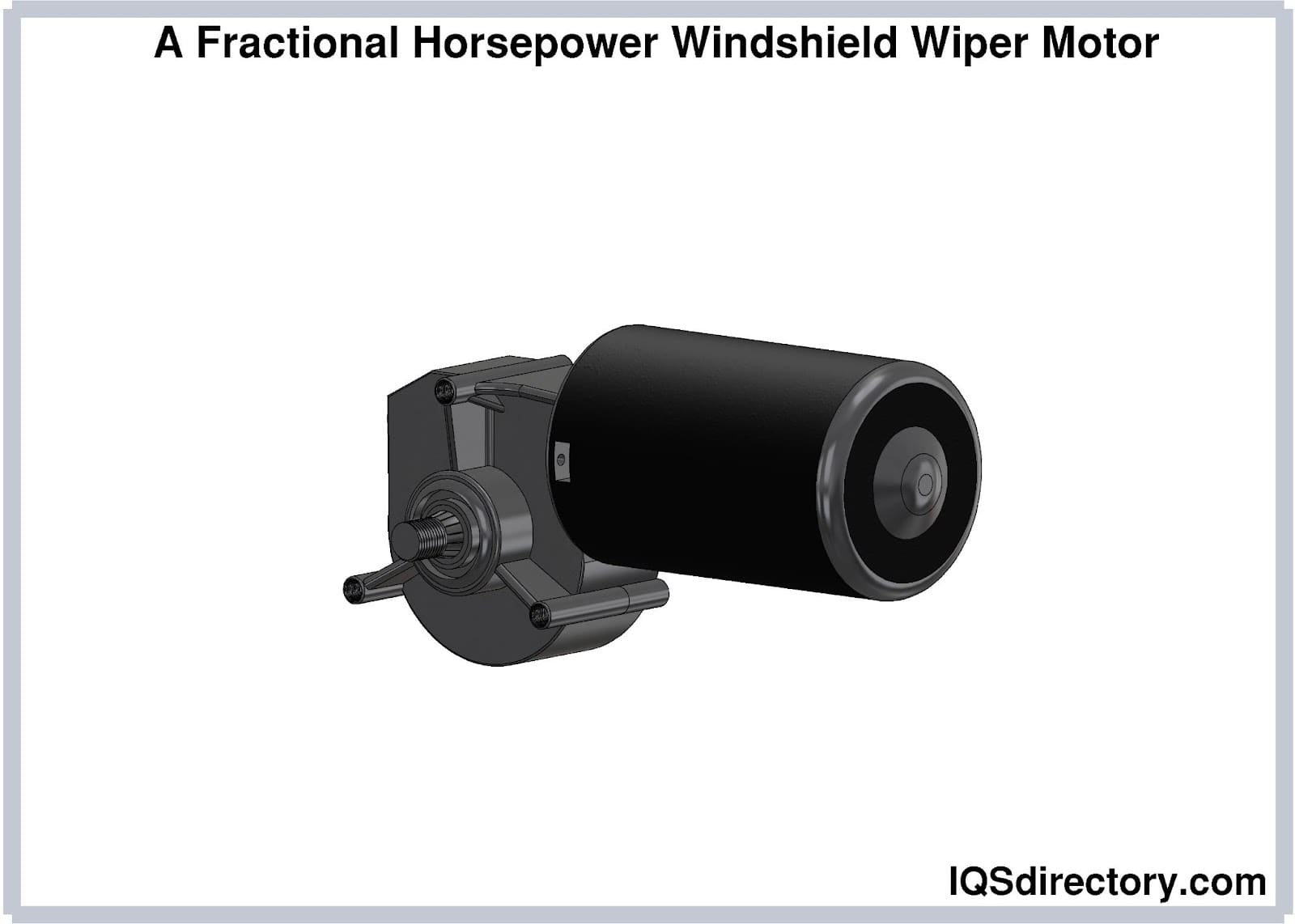 A Fractional Horsepower Windshield Wiper Motor