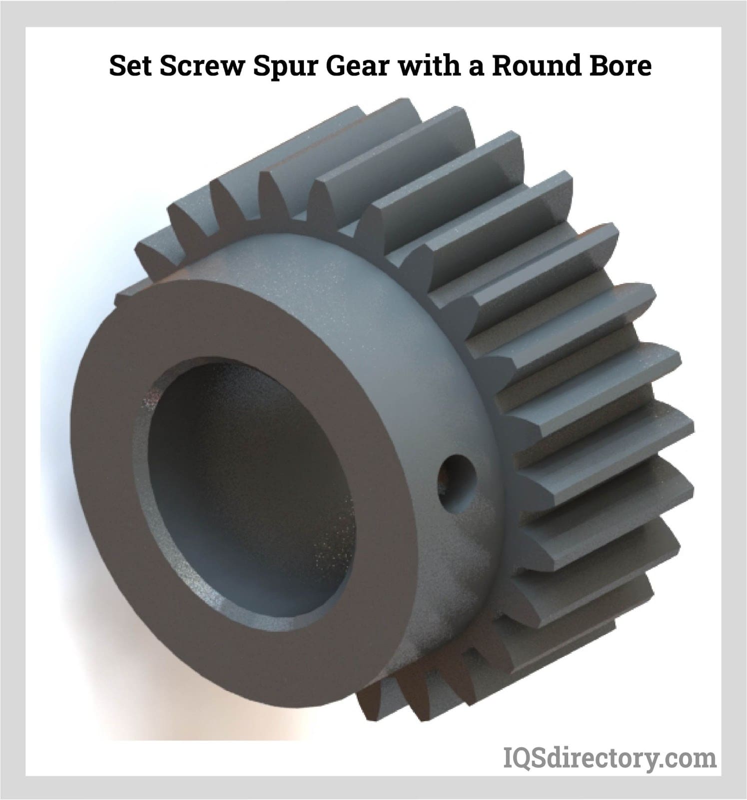 Set Screw Spur Gear with a Round Bore