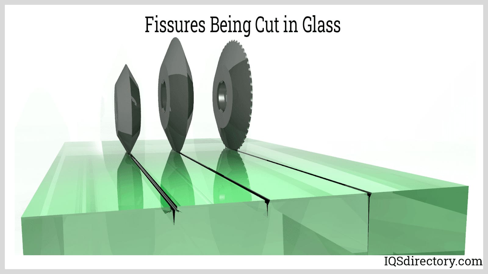 Fissures Being Cut in Glass