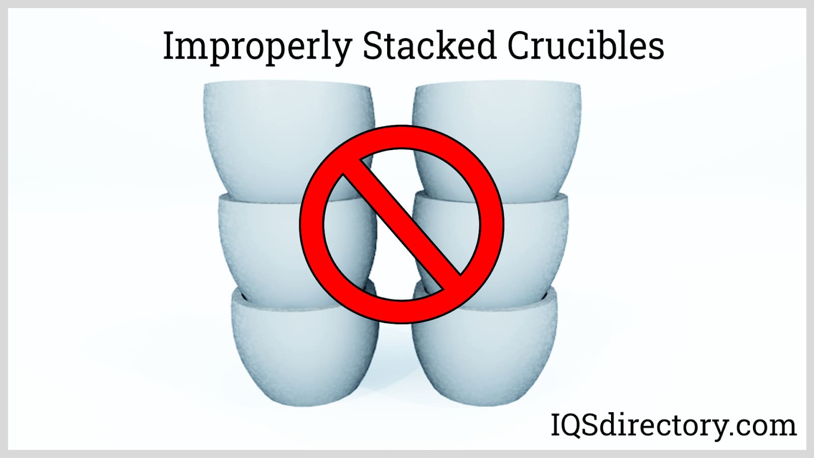 Improperly Stacked Crucibles