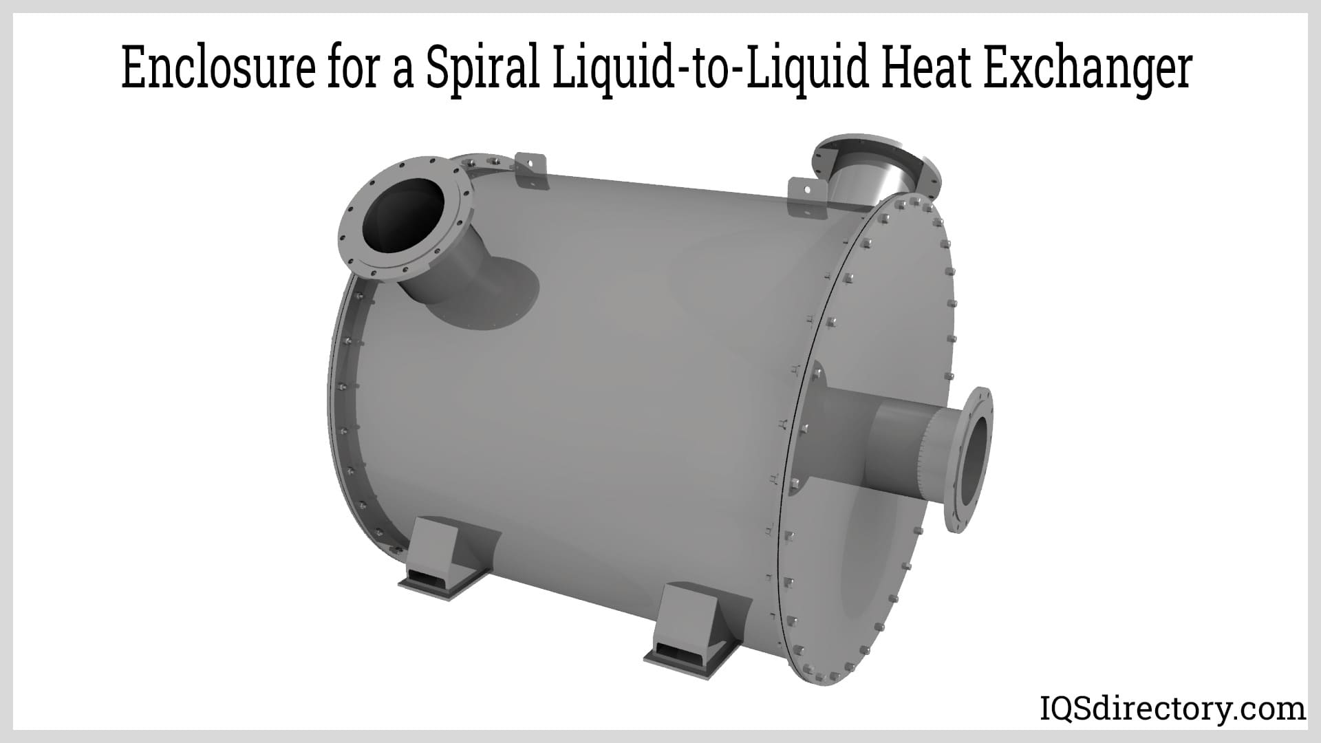 Enclosure for a Spiral Liquid-to-Liquid Heat Exchanger