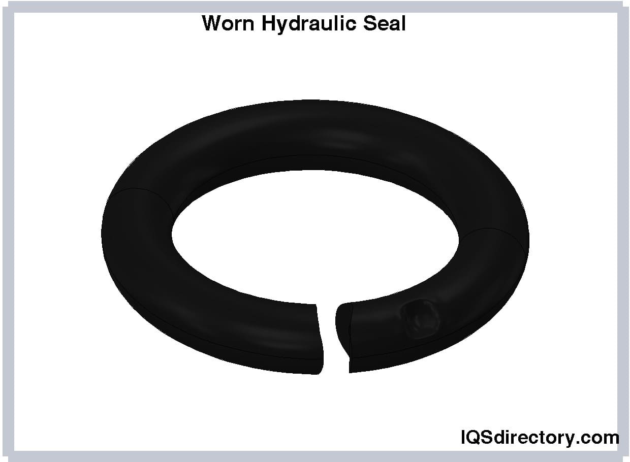Worn Hydraulic Seal