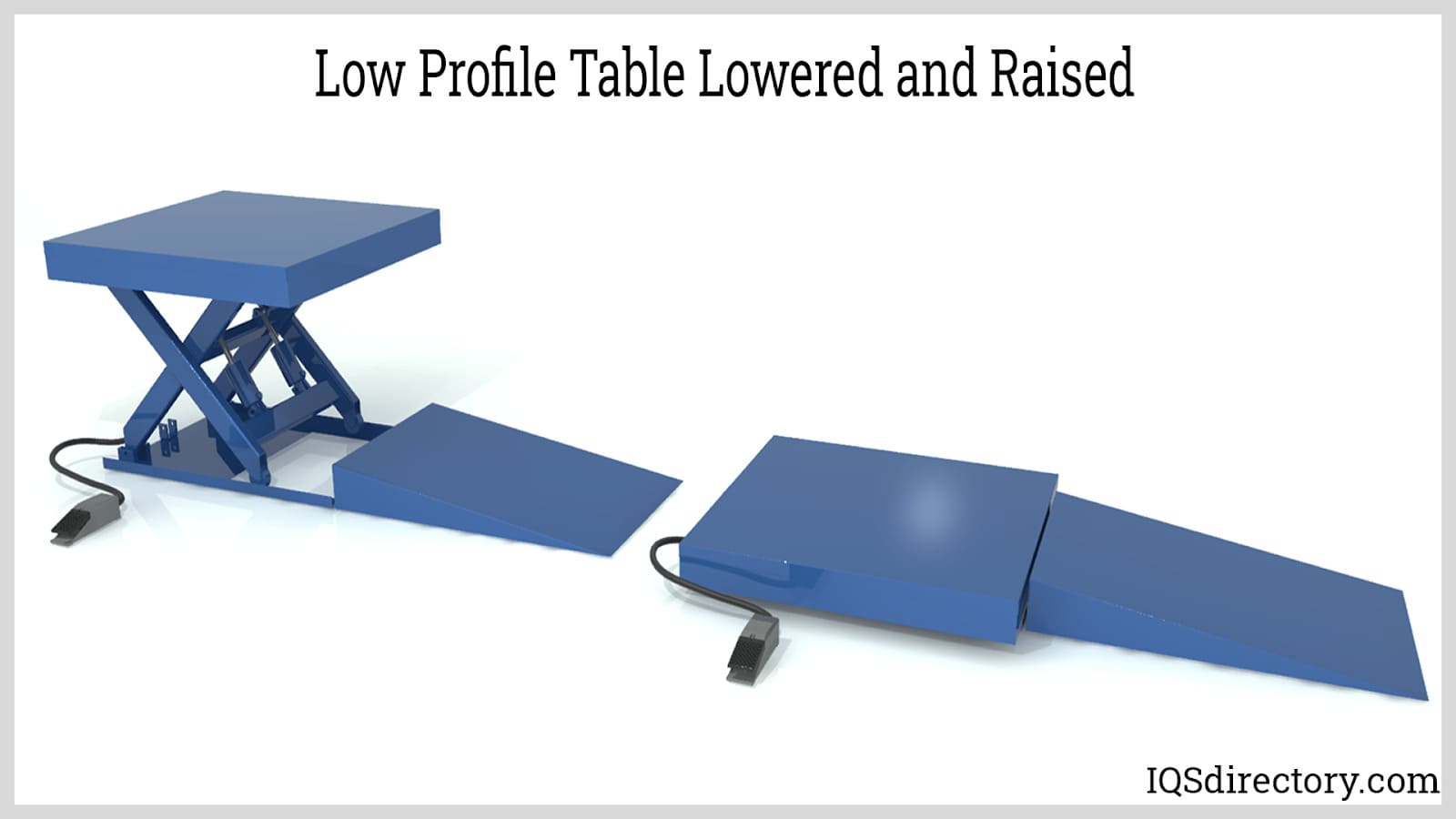 Low Profile Table Lowered and Raised