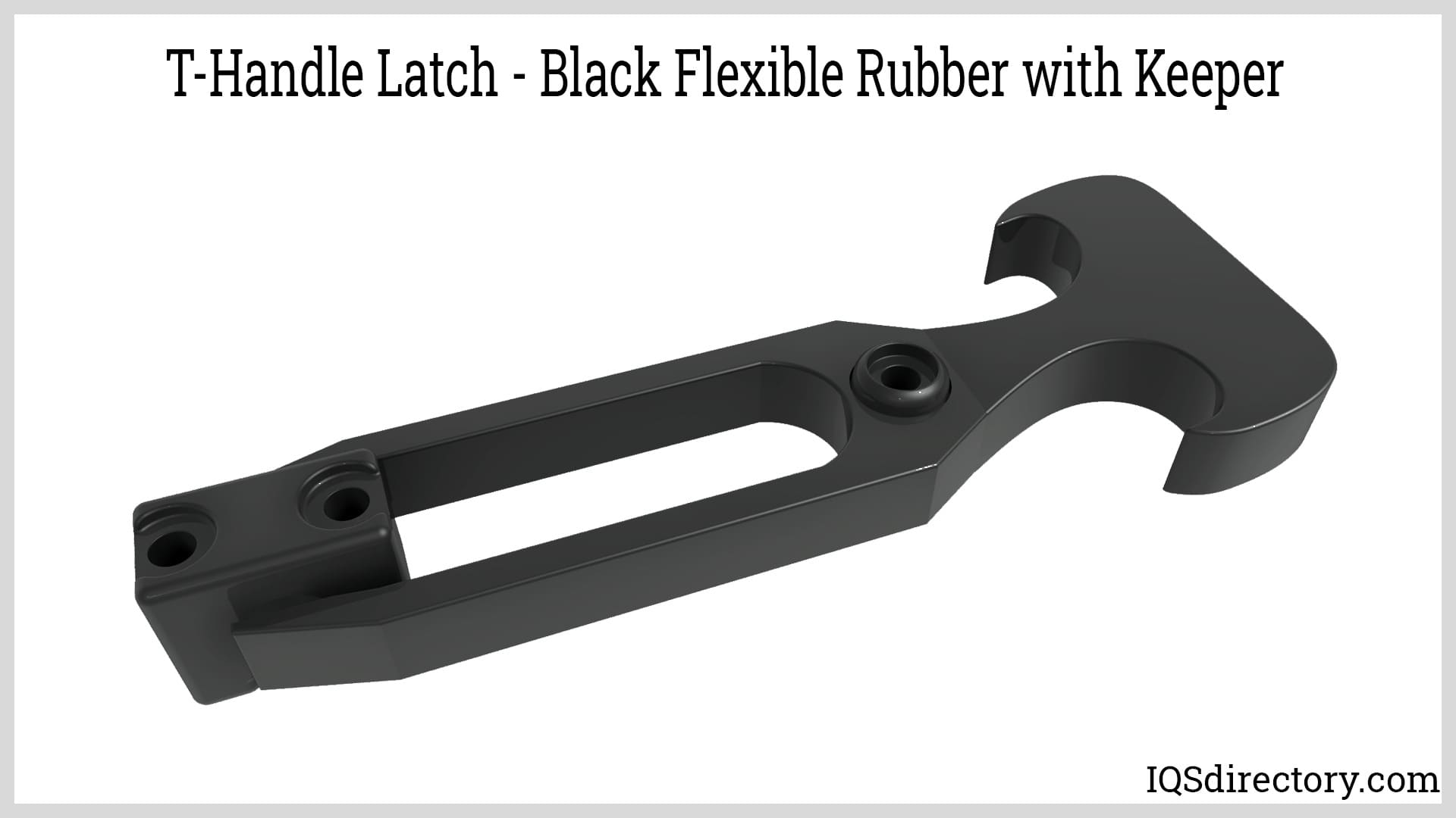 T-Handle Latch - Black Flexible Rubber with Keeper