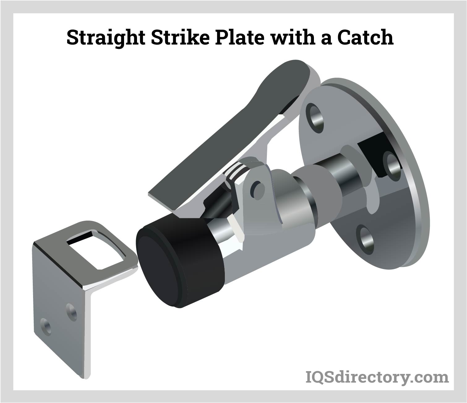 Straight Strike Plate with a Catch