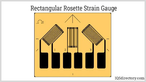 Rectangular Rosette Strain Gauge