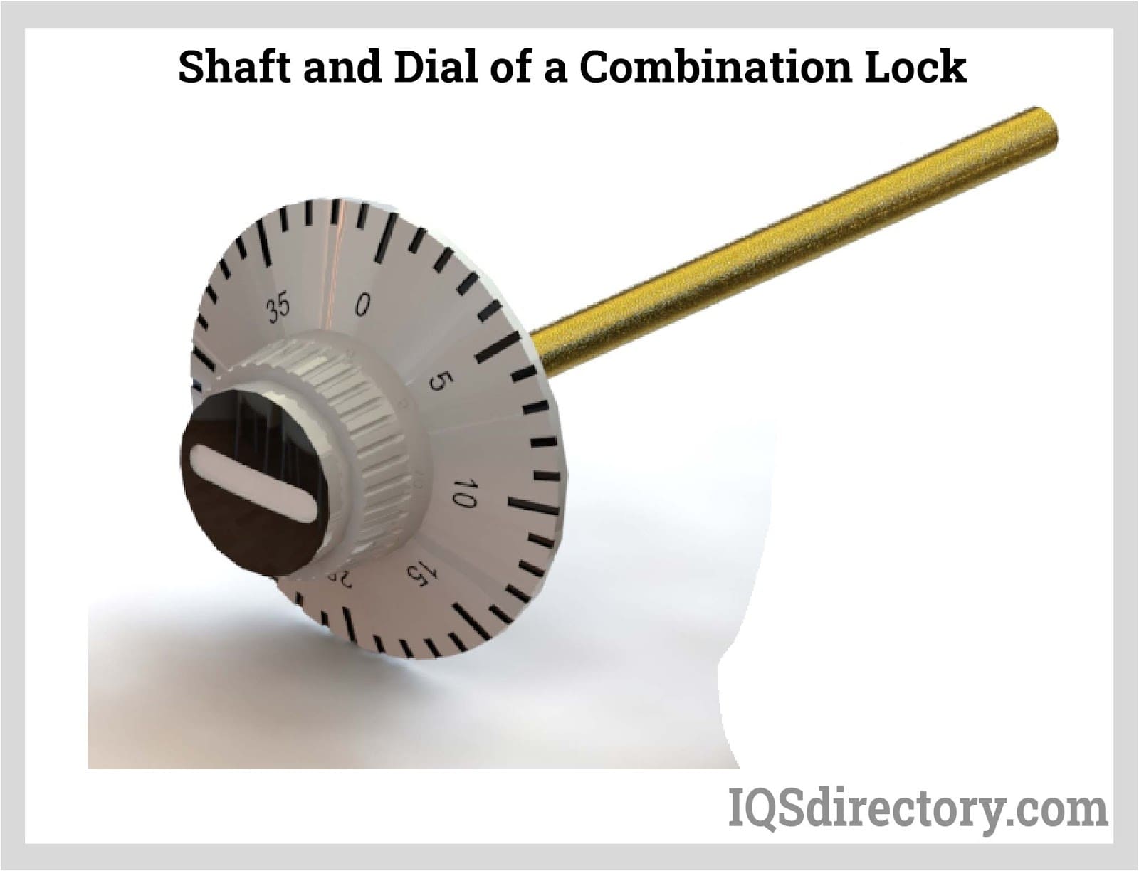 Shaft and Dial of a Combination Lock
