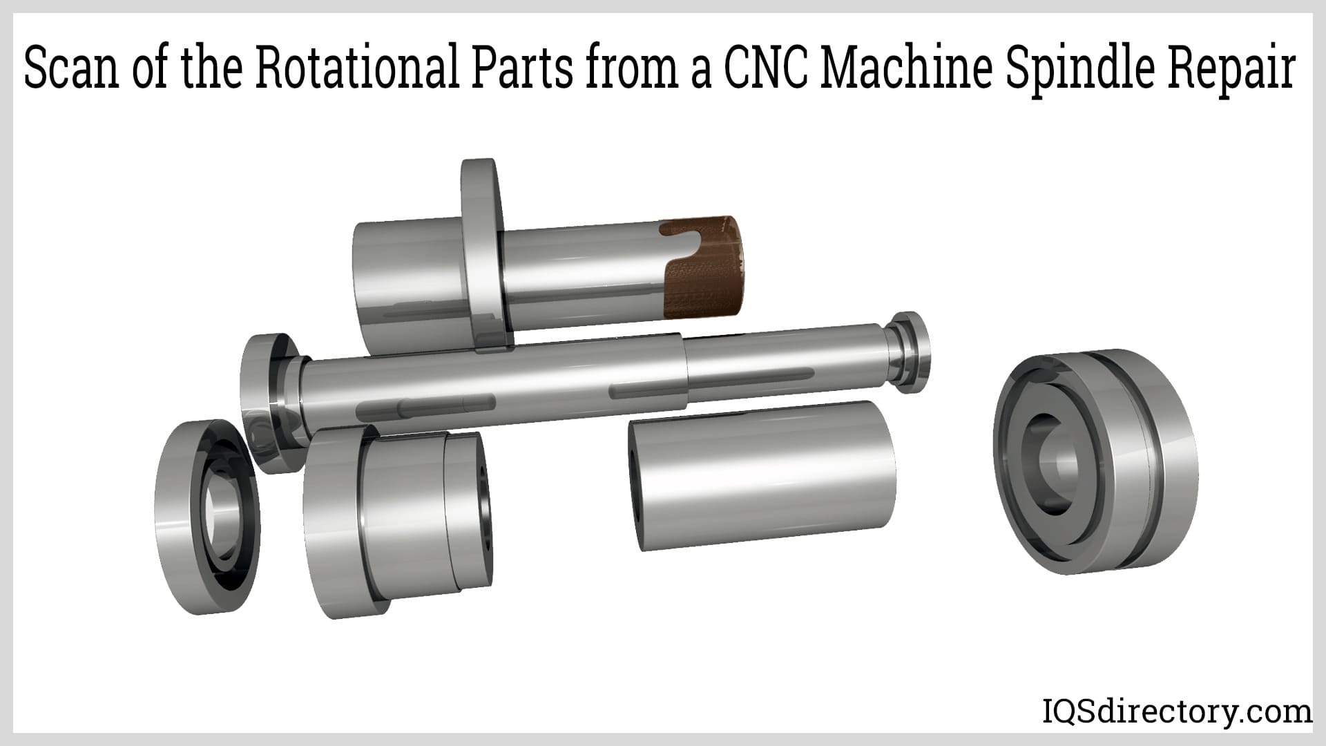 Scan of the Rotational Parts from a CNC Machine Spindle Repair