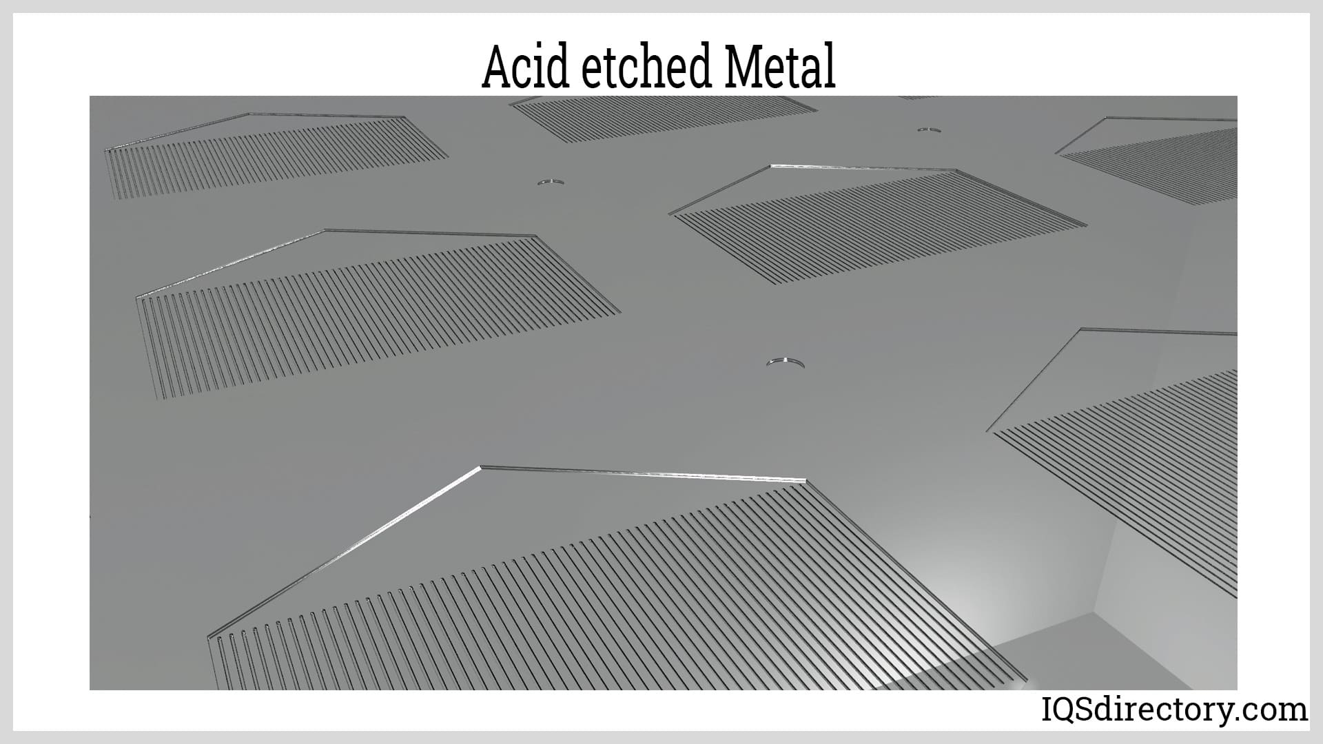 Acid etched Metal