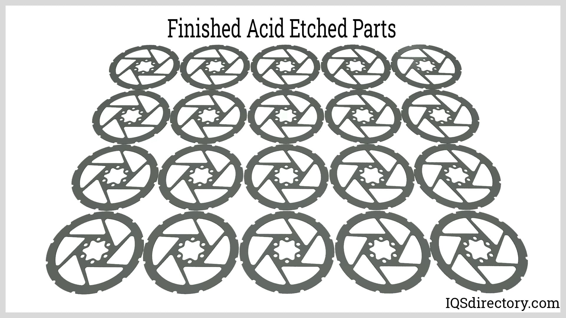 Finished Acid Etched Parts