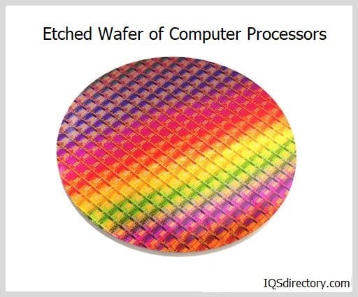 Etched Wafer of Computer Processors