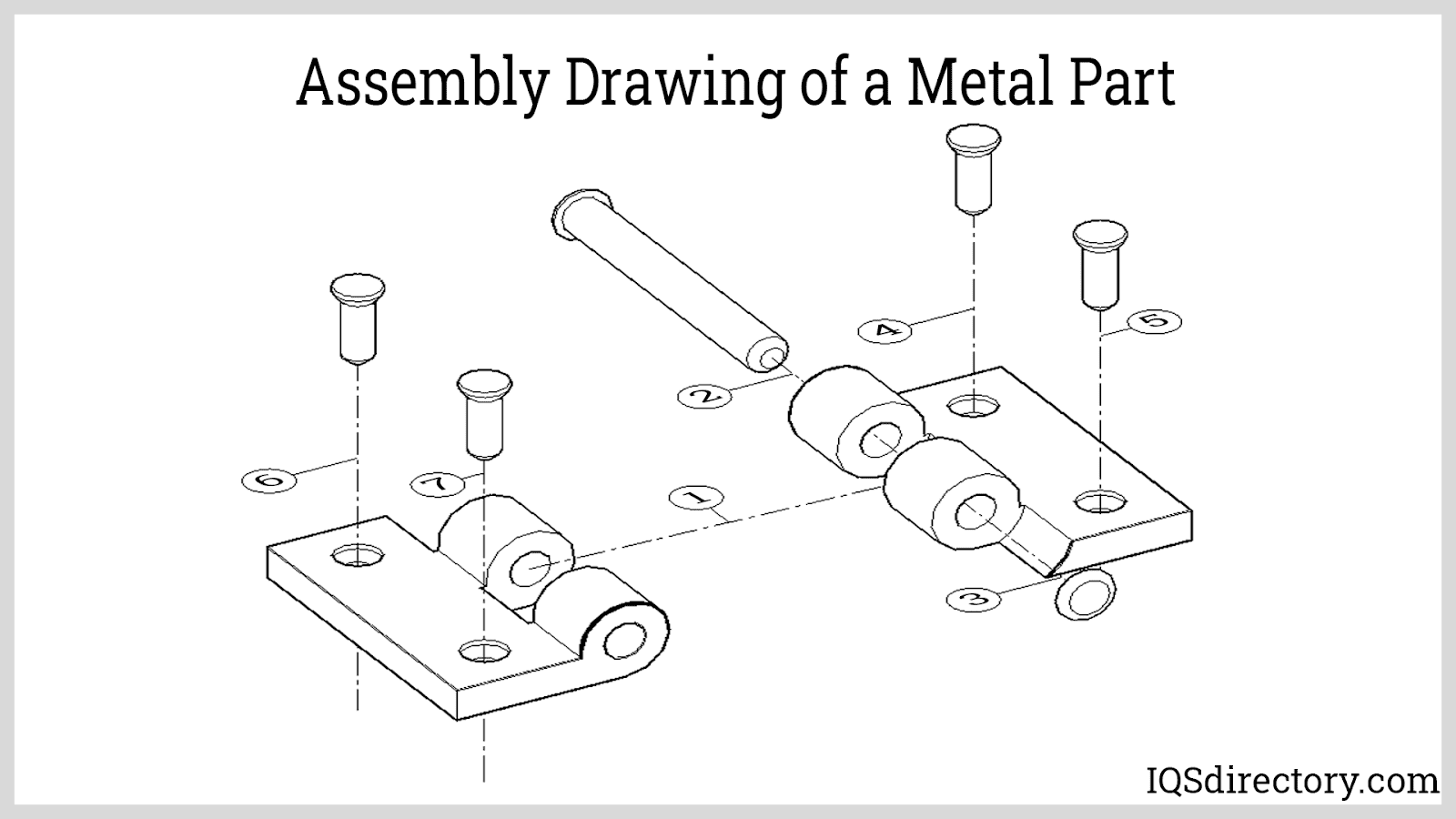 Assembly Drawing of a Metal Part