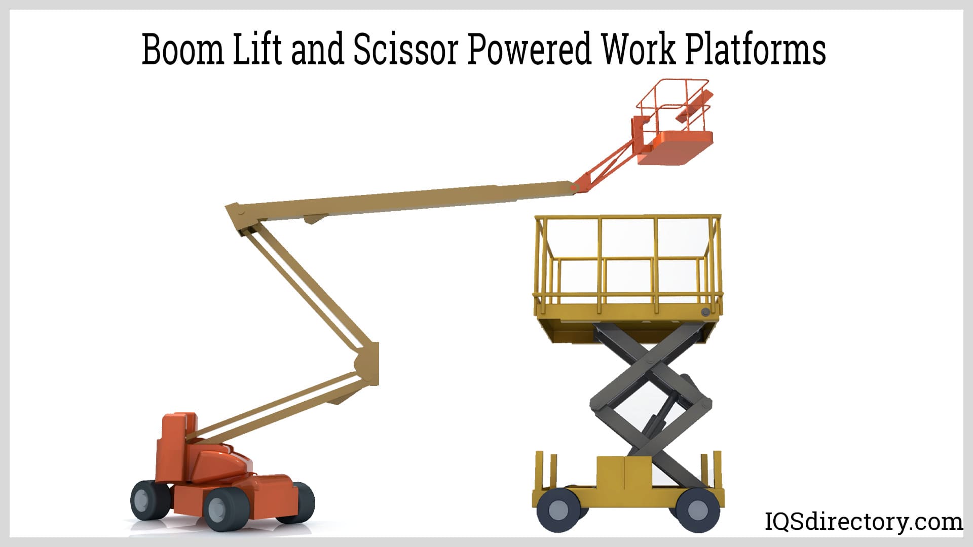 Boom Lift and Scissor Powered Work Platforms