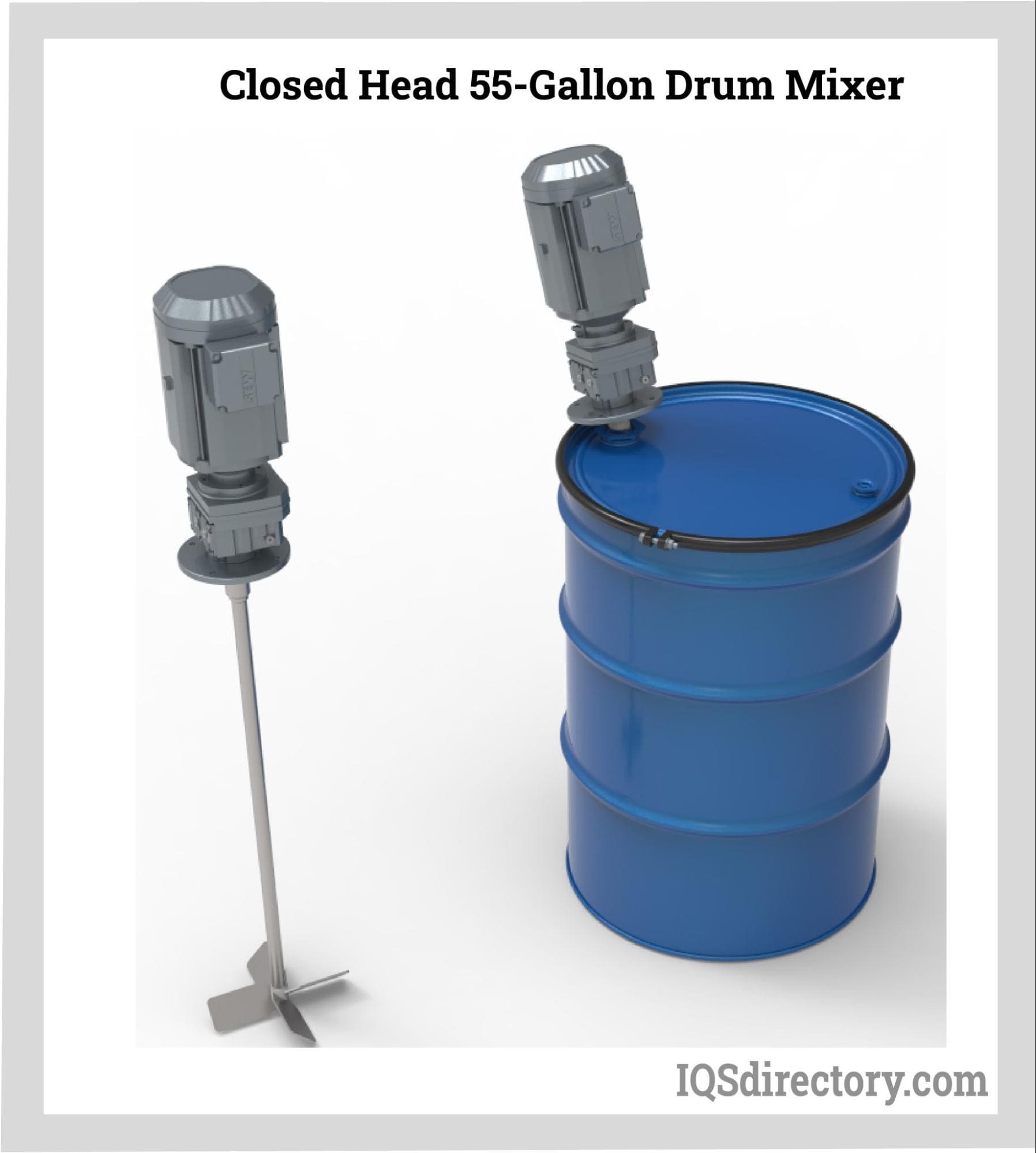 Closed Head 55-Gallon Drum Mixer