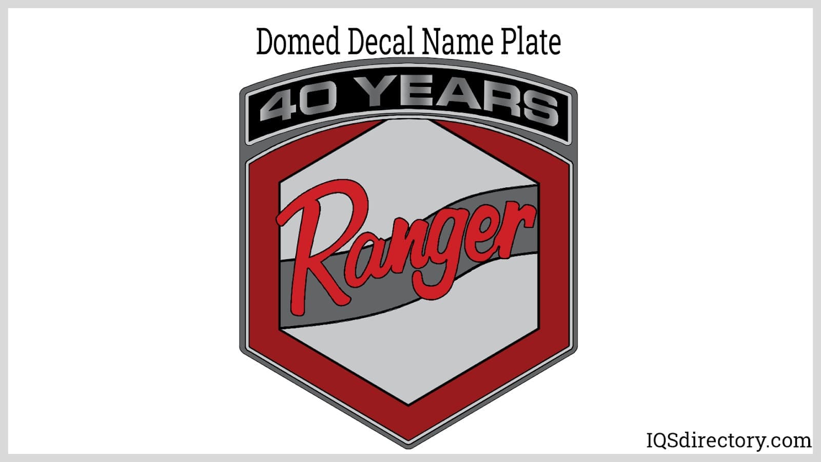 Domed Decal Name Plate