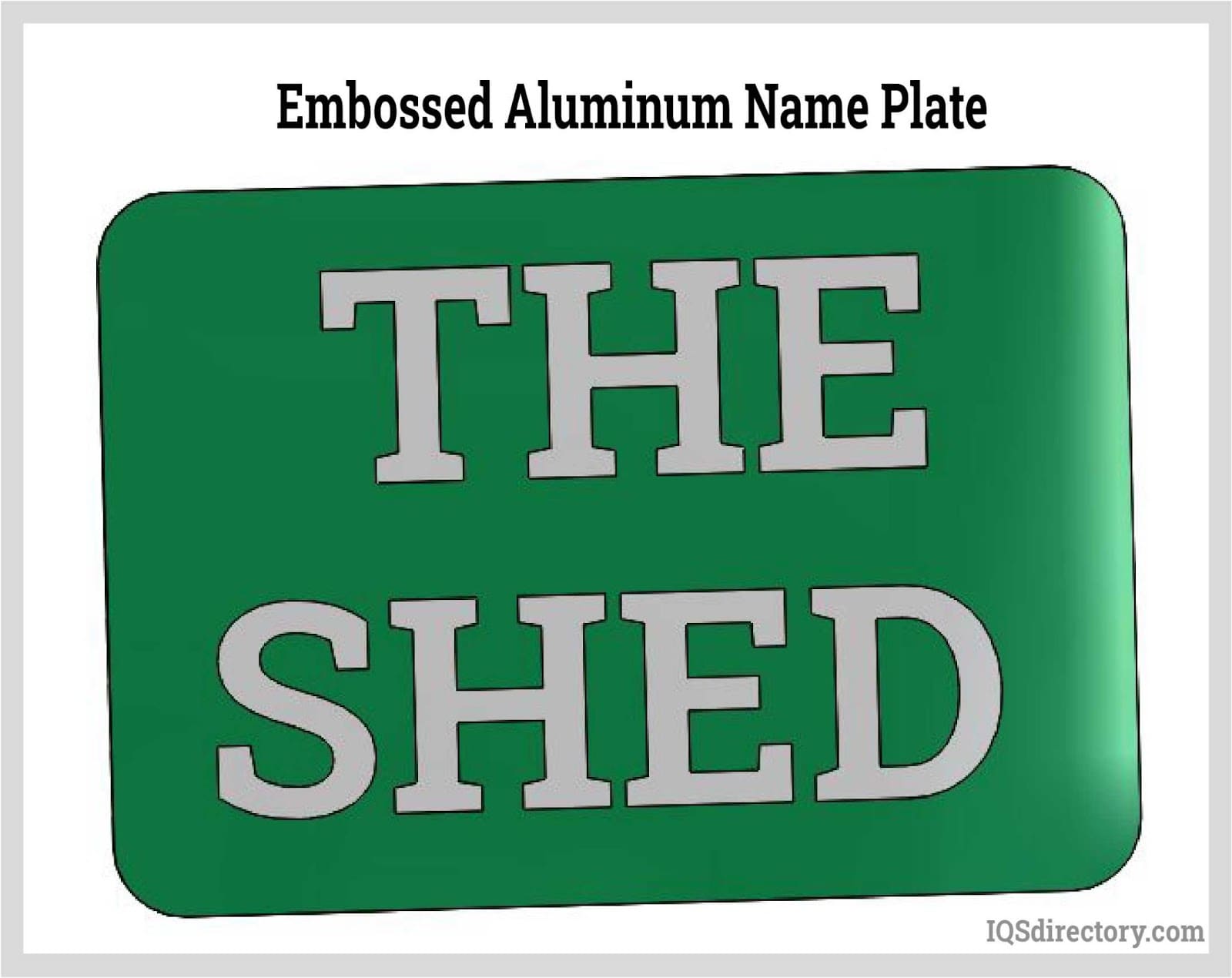 Embossed Aluminum Name Plate