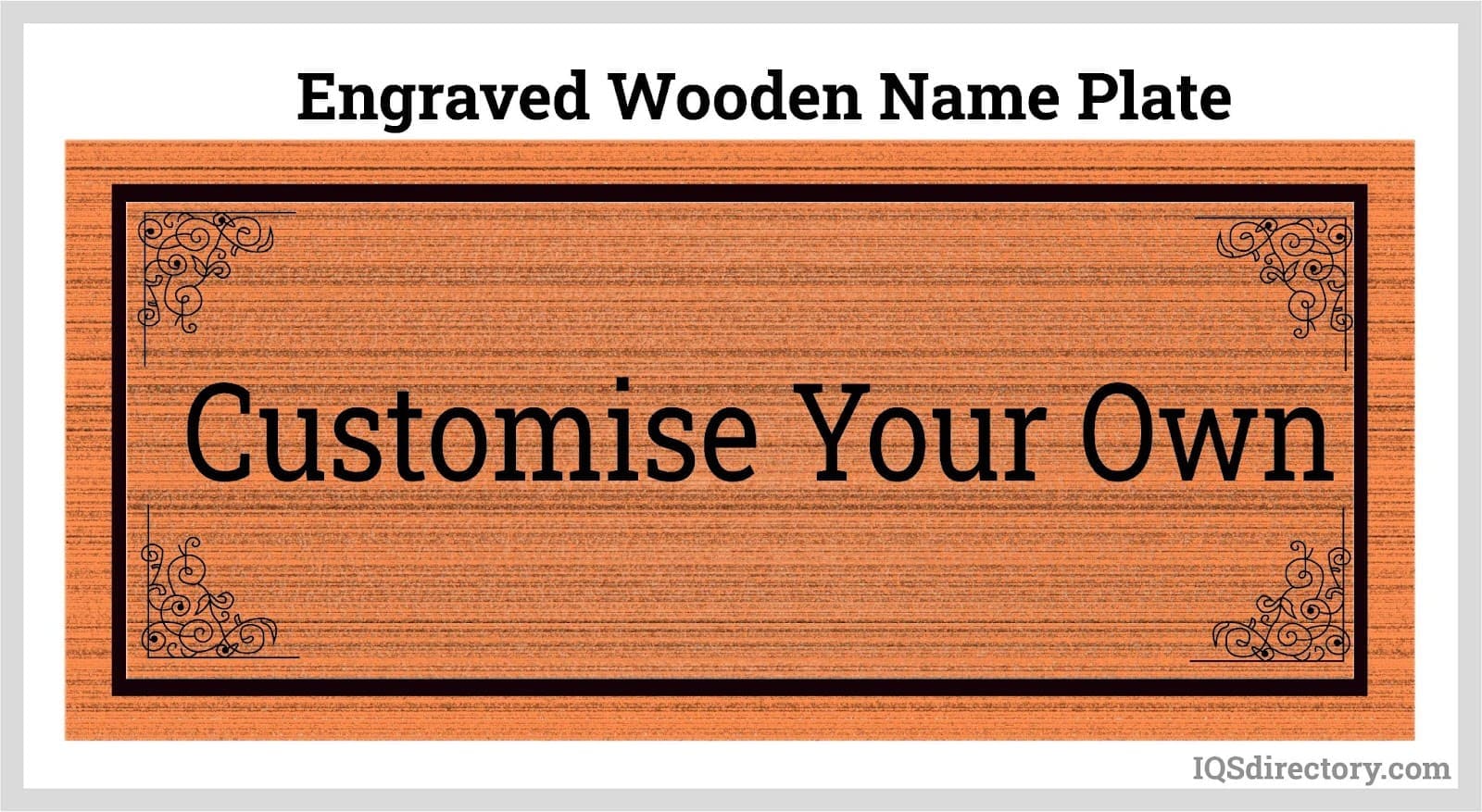 Engraved Wooden Name Plate