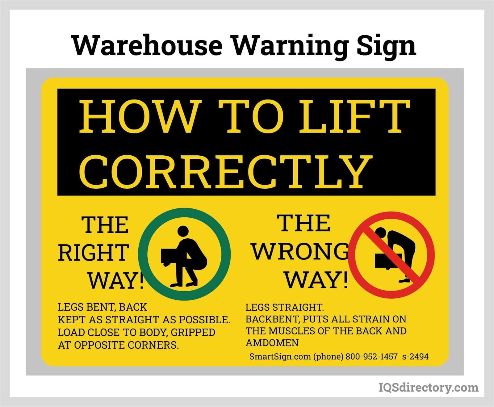 Warehouse Warning Sign