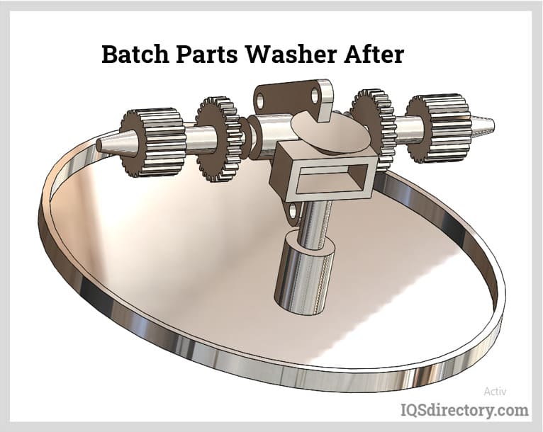batch parts washer after