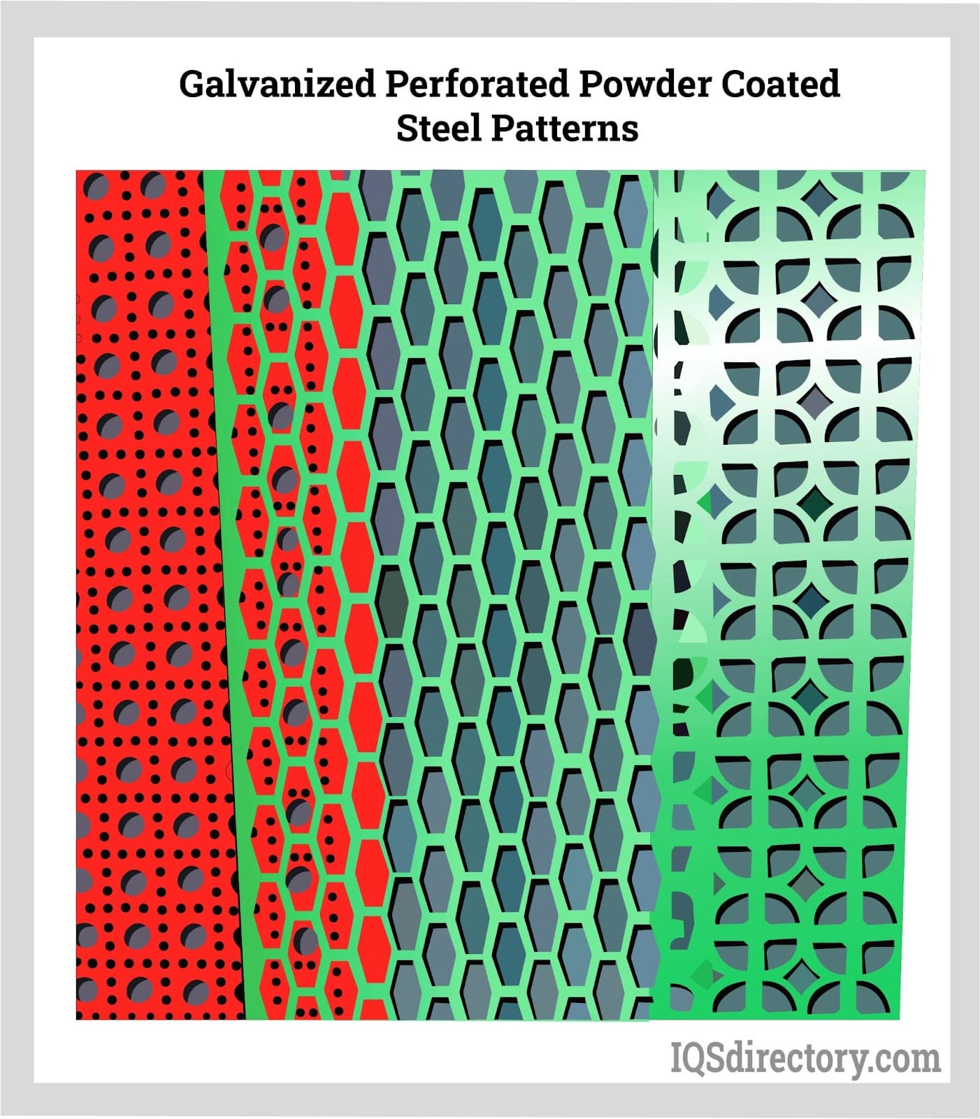 Galvanized Perforated Powder Coated Steel Patterns